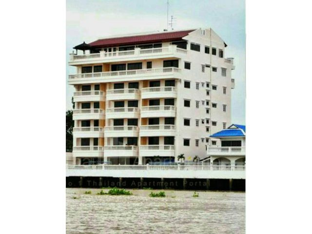 ขายถูกอพาร์ทเม้นท์ติดริมแม่น้ำเจ้าพระยา เมืองนนทบุรี (Service Apartment) อาคารสูง 7 ชั้น บรรยากาศดีมาก