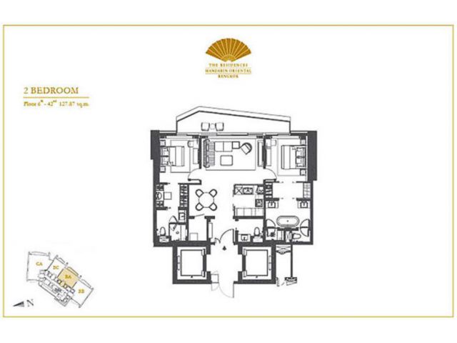 -- HIGH FLOOR -- ขาย ดาวน์  SALE The Residences Mandarin Oriental ICONSIAM ไอคอน สยาม on 3x floor only 51MB for sale