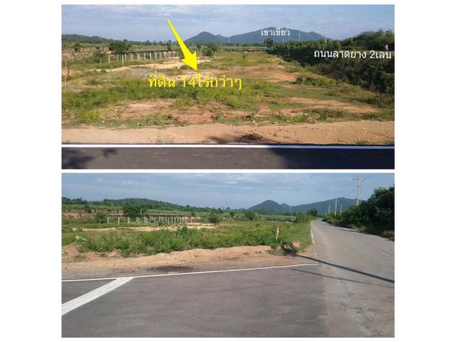 ที่ดินติดถนนลาดยาง 2ด้าน 14ไร่ น้ำไฟพร้อม ต.เขาชะงุ้ม อ.โพธาราม จ.ราชบุรี  ไร่ละ 200,000 บาท