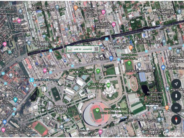 > ขายที่ดินใกล้มหาวิทยาลัยรามคำแหง ซอยรามคำแหง 53 เนื้อที่ 380 ตรว.
