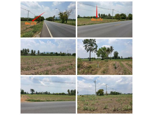 ที่ดินติดถนนสายหลัก 3357 ที่สวยราคาถูก เนื้อที่ 22ไร่ ที่โฉนด น้ำไฟพร้อม ไร่ละ 390,000 บาท