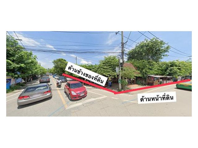 ขายที่ดิน ติดถนนเพชรหึง ใกล้ตลาดน้ำบางน้ำผึ้ง บางกะเจ้า  เนื้อที่ 2 ไร่ 3 งาน 93 ตรว แปลงหัวมุม ที่ดินติดถนนทั้ง 2 ด้าน