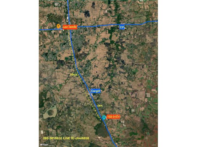 ขายที่ดินที่ดิน 102ไร่ ติดถนนหลัก 224 พร้อมไม้สักทอง โชคชัย โคราช