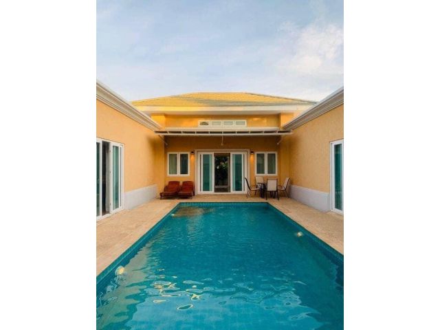บ้านพร้อมเช่า  บ้านเดี่ยวชั้นเดียว พร้อมเฟอร์ สระว่ายน้ำส่วนตัว  Siam Royal View Pattaya Village