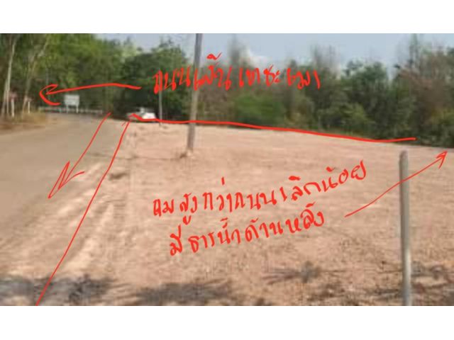 ที่ดินติดถนนมีลำธาร