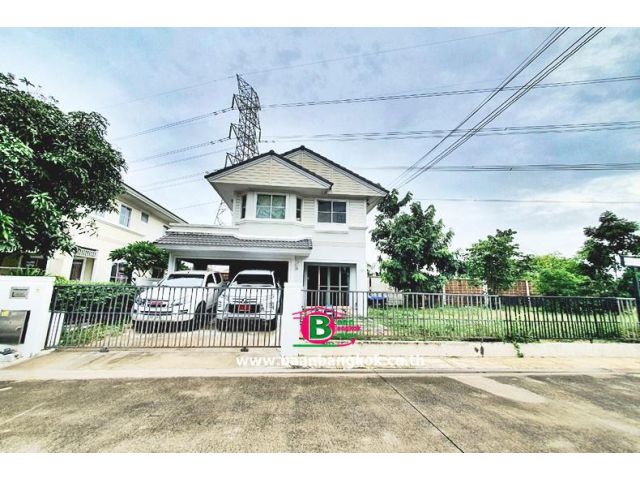 บ้านเดี่ยว 2 ชั้น โครงการ พฤกษ์ลดา 2 หลังมุม ติดสวน คุณภาพ Land+House เนื้อที่ 112.6 ตรว. ถนนลำลูกกา