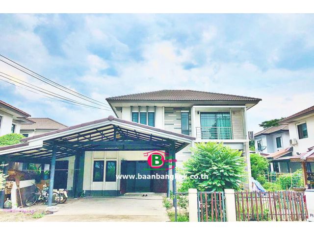 บ้านเดี่ยวหลังใหญ่ 2 ชั้น โครงการ ฮาบิเทีย ปัญญาอินทรา 2 เนื้อที่ 100.5 ตรว. ถนนเลียบคลองสอง เขตคลองสามวา