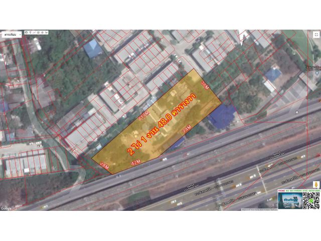 PP219ขายด่วน ที่ดินใกล้สถานีรถไฟฟ้าบางบำหรุ ที่ดินเปล่า 948 ตรว. ( 2 ไร่ 1 งาน 48 ตรว.) ติดถนนบางกรวย นนทบุรี