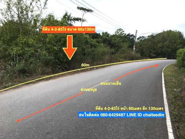 @@@ขายที่ดินใกล้สวนนงนุช เนื้อที่ 4.5ไร่ สัตหีบ นาจอมเทียน @@@