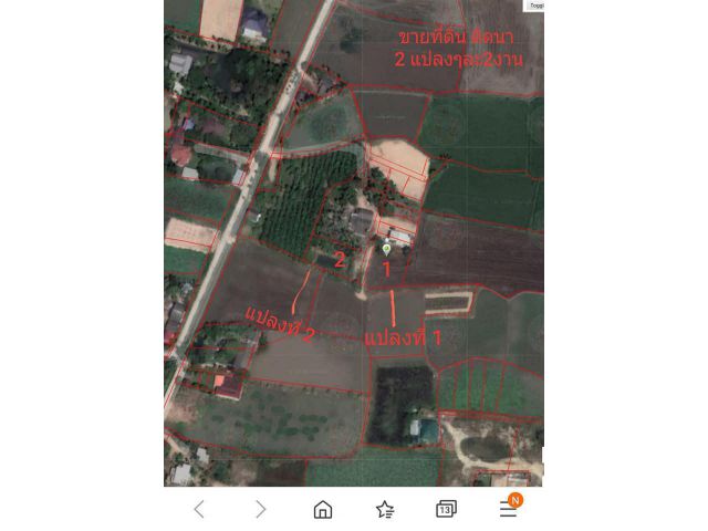 9).ขายที่ดิน ติดนา หนองตะพาน บ้านค่าย 2 แปลง แปลงละ 200 ตรว.