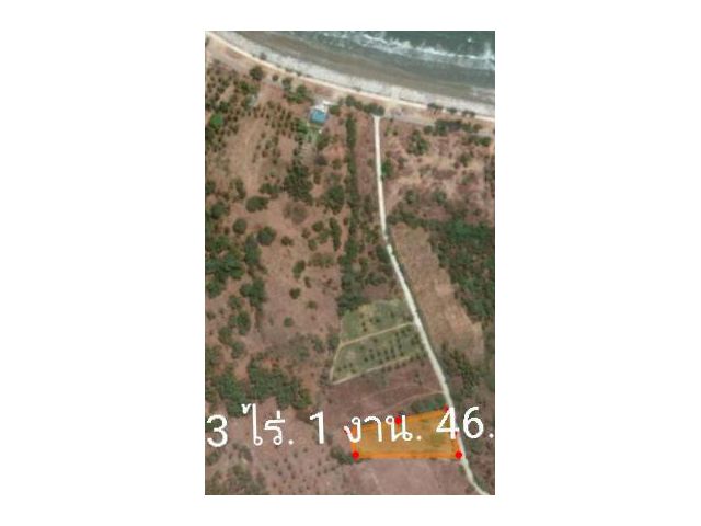 ขายที่ดินโฉนด 3 ไร่ 1 งาน 46 ตรว.(1,346ตรว.) ห่างชายหาดเขากระโหลก 300 เมตร