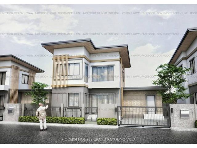 ขายบ้านเดี่ยว 2 ชั้น บ้านหลังใหญ่  แกรนด์ระยองวิลล่า PMY เมืองระยอง