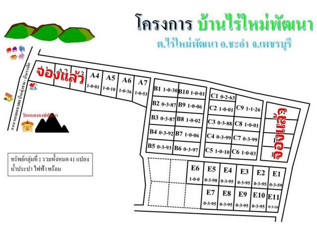 BB827 ขาย ที่ดิน ต.ไร่ใหม่พัฒนา อ.ชะอำ จ.เพชรบุรี