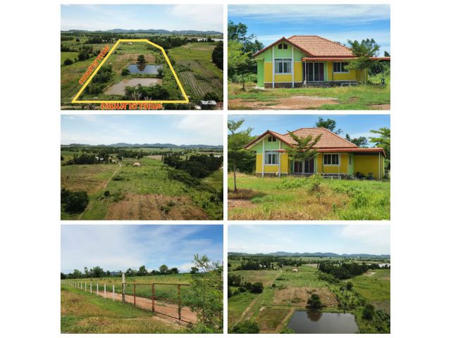 บ้านพร้อมที่ดิน 18ไร่ วิวเขา หน้ากว้าง 300เมตร บรรยากาศดี