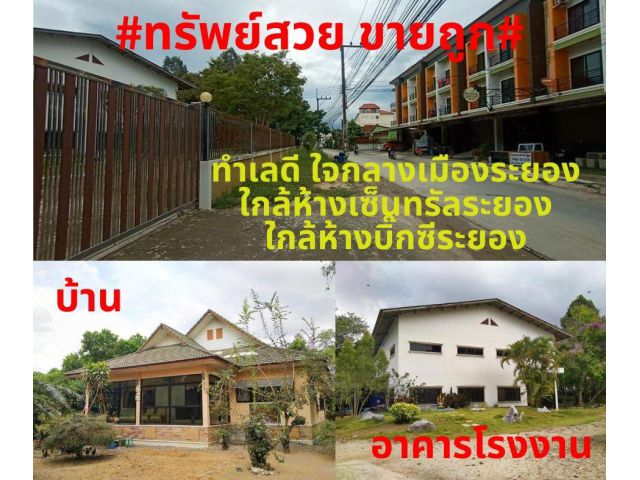 #ที่สวยขายถูก# ขายบ้าน อาคารโรงงาน พร้อมที่ดิน เนื้อที่ 7-1-92 ไร่ ใกล้เซ็นทรัลระยอง อ.เมือง จ.ระยอง ไร่ละ 5.5ล้าน