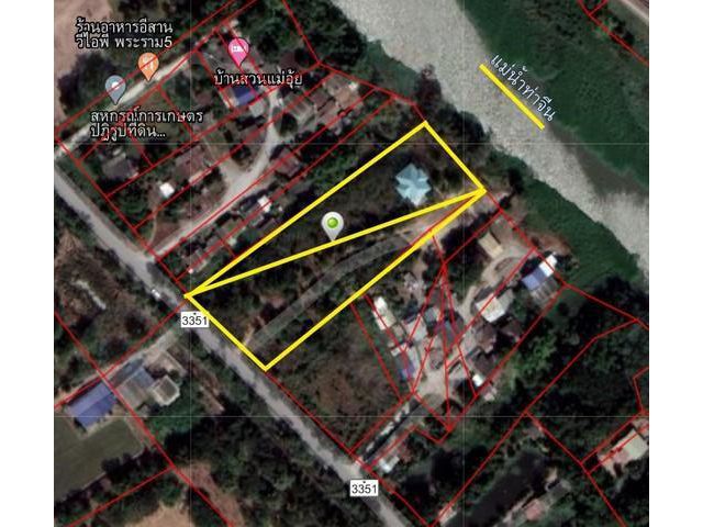 Land For Sale ที่ดิน ติดแม่น้ำท่าจีน 6 ไร่ พร้อมบ้าน นครชัยศรี
