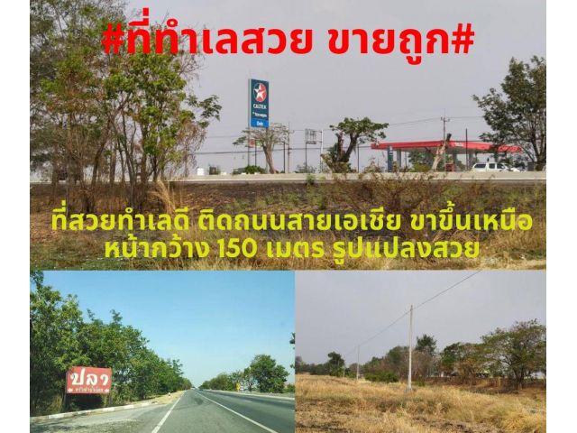 #ที่สวยขายถูก#ขายที่ดินทำเลดีติดถนนสายเอเชีย ขาขึ้นเหนือ อ.มโนรมย์ จ.ชัยนาท 32-0-60 ไร่ ไร่ละ 1,300,000