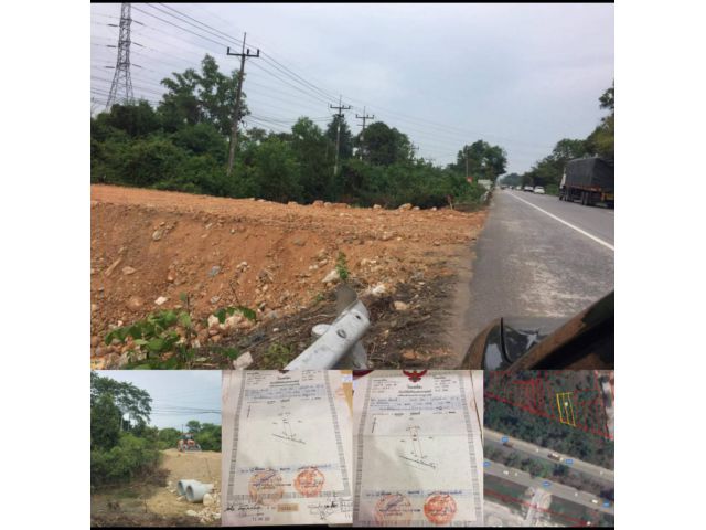 ขายที่ดินเปล่าถมแล้วติดถนนสายหลักควนลัง 63 ตารางวา 2 โฉนด ขาย 4 ล้าน 5 แสนบาท