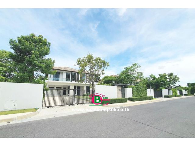 บ้านเดี่ยว 2 ชั้น โครงการนันทวัน ปิ่นเกล้า-ราชพฤกษ์ บ้านใหม่มือ 1 ของ Land and House เนื้อที่ 146.9 ตรว. ถนนบรมราชชนนี