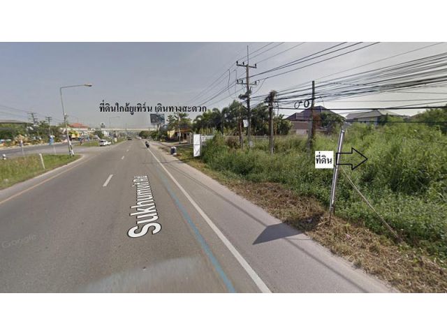 ขายที่ดินเปล่าสัตหีบที่ดินเนื้อที่ 29-2-42 ไร่ ติดถนนสุขุมวิท ต.บางสเหร่ อ.สัตหีบ ชลบุรี