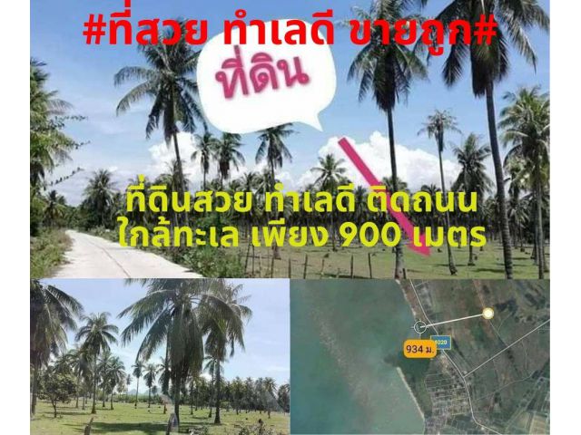 #ที่สวยใกล้ทะเลเพียง 900 ม. ขายถูก#ขายที่ดินสวยทำเลดี อ.กุยบุรี​ จ.ประจวบคีรีขันธ์นธ์​ เนื้อที่ 12-1- 51​ ไร่ ไร่ละ5แสน