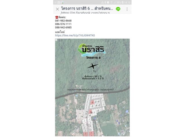ที่ดินจัดสรร โครงการนราสิริ6 ,ธรรมชาติเขาใหญ่