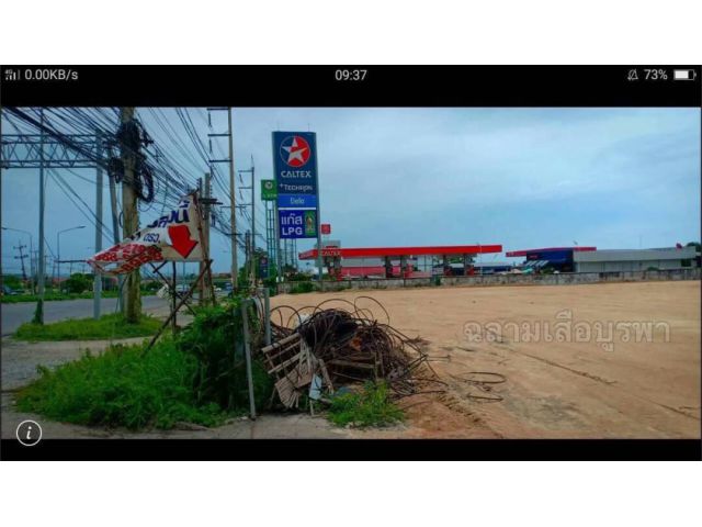 ขายที่ดินแหลมฉบังติดถนนสุขุมวิทยาว 62 ม. เนื้อที่ 4 ไร่ สีม่วง ที่ดินทำเลสวย