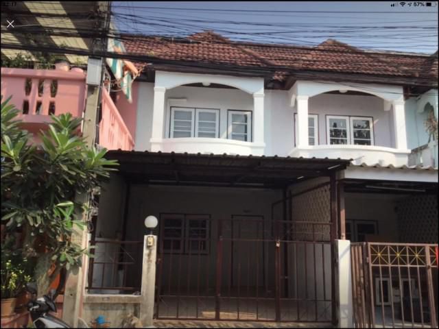 ให้เช่าหมู่บ้านเปี่ยมสุขทาวน์เฮ้าส์ 2ชั้น 20 ตรว 2นอน 2น้ำ  แอร์2ตัว วัดกู้ ปากเกร็ด 6000 บาท