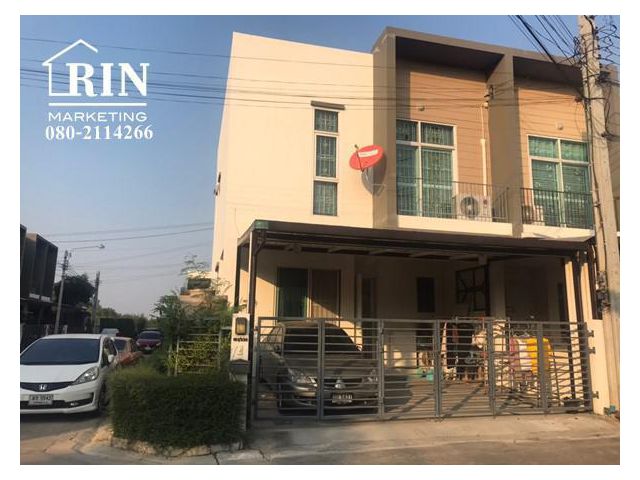 R022-224  ขายด่วน ถูกมาก !!  ทาวน์โฮม 2 ชั้น ม.แฮปปี้วิลล์ดอนเมือง(Happy Ville Donmuang) เฟส1 อยู่ด้านหน้าโครงการ แต่งสวย  หลังมุม ใกล้รถไฟฟ้า (คุณเจี