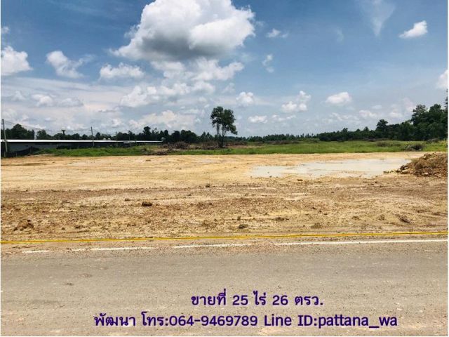 ️ ขายที่สวยๆ ที่ติดถนนลาดยาง ในเขตนิคม304 และนิคมโรจนะปราจีนบุรี เนื้อที่ 25 ไร่ 26 ตรว.