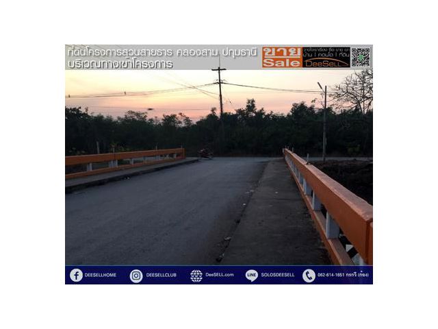 ขายที่ปทุมธานี 1025ตรว ถ.รังสิต-นครนายก สวนสายธาร