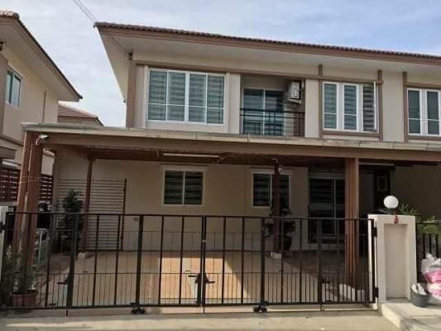 รหัสทรัพย์  9508 บ้านเดี่ยวแฝด ม.ไอลีฟ พาร์ค1 ถ.พระราม 2 กม.14  พร้อมอยู่