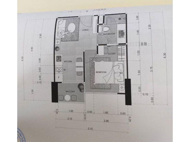 ขายดาวน์คอนโดพัทยา The Riviera Ocean Drive ราคาต่ำกว่าโครงการ  1 ห้องนอน 30.5 ตรม ชั้น 22