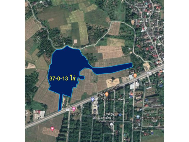 ขายที่ดินติดถนนสี่เลน 37-0-13 ไร่ อ.สันป่าตอง จ.เชียงใหม่ (เห็นวิวดอยสุเทพ&ดอยอินทนนท์)