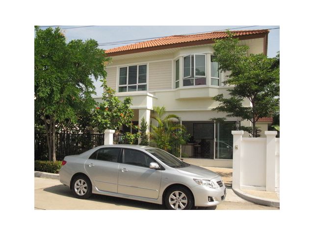 N152 ขายบ้านเดี่ยว 2 ชั้น หมู่บ้านมณีรินทร์ เลคแอนด์ปาร์ค ถนน 345 บางคูวัด ปทุมธานี บ้านใหญ่ทำเลดี บ้านหลังมุม บ้านร่มรื