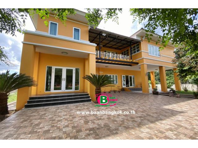 บ้านเดี่ยว 2 ชั้นหลังใหญ่ โครงการ นิคมสร้างตนเองนิคมลำตะคอง ผัง 3 เนื้อที่ 2 ไร่ มี 4 ห้องนอน 5 ห้องน้ำ ถนนมิตรภาพ ปากช่อง นครราชสีมา