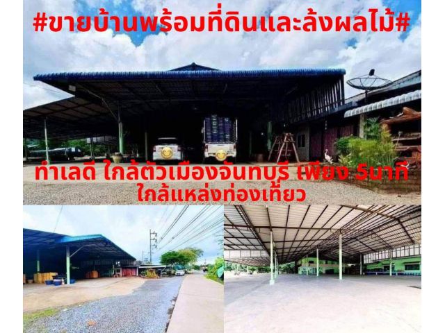#ที่สวยราคาถูก#ขายบ้านพร้อมที่ดินและล้งผลไม้ 1-2-52 ไร่ ติดถนนลาดยาง4เลน ต.ตะปอน อ.ขลุง จ.จันทบุรี ขายเหมา 25 ล้านบาท