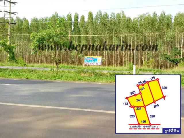 ขายที่ดิน ฉะเชิงเทรา-กบินทร์บุรี ถ.304 เนื้อที่ 58,954.4 ตร.ว.