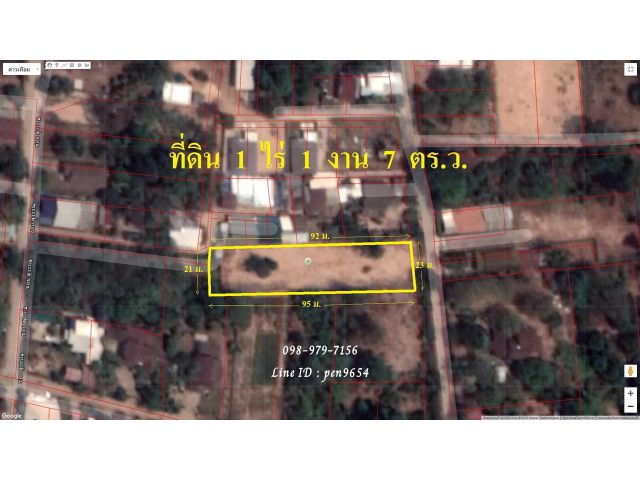 PH954 ขายที่ดิน ถมที่เรียบร้อยแล้ว พื้นที่สีเขียว  1 ไร่ 1 งาน 7 ตารางวา ใกล้โรงงานดรีมเบเกอรี่