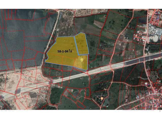 ขายที่ดิน 58 ไร่ ติดมอเตอร์เวย์พัทยา-มาบตาพุด ตัดใหม่  ใกล้สนามบินอู่ตะเภา