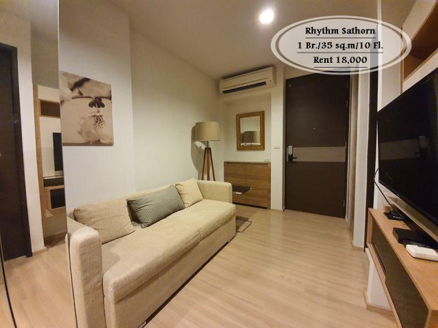 เช่า- Rhythm Sathorn /1นอน /35 ตร.ม/ชั้น 10 ใกล้ BTS สะพานตากสิน เช่า 18,000 บ.