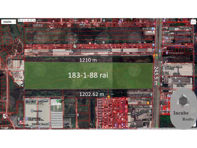 ขายที่ดินปทุมธานี 183-1-88.0 ไร่ 2385.11 ล้าน