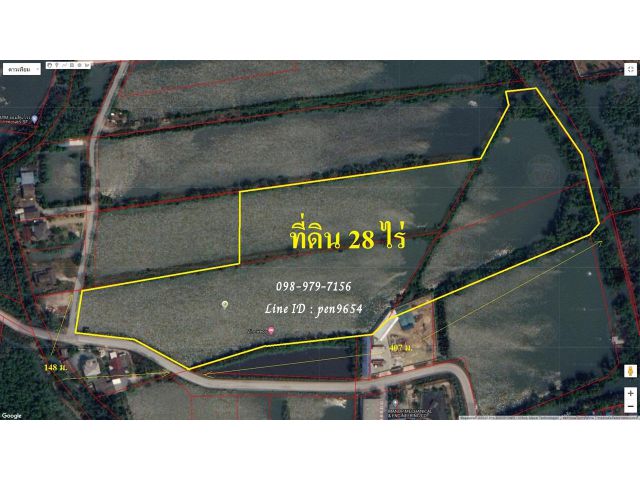 PH959 ขายที่ดิน 28 ไร่​ ไร่ละ 3 ล้าน​ ต.คลองสวน​ พื้นที่สีเหลือง ใกล้โรงภาพยนตร์ SF เซ็นทรัล มหาชัย
