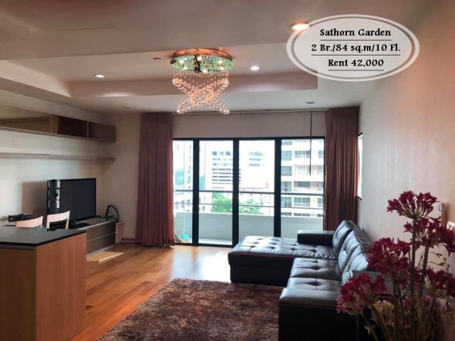 เช่า-Sathorn Garden/84 ตร.ม/2 นอน/ชั้น 10 ใกล้ BTS ช่อนนทรี เช่า 42,000