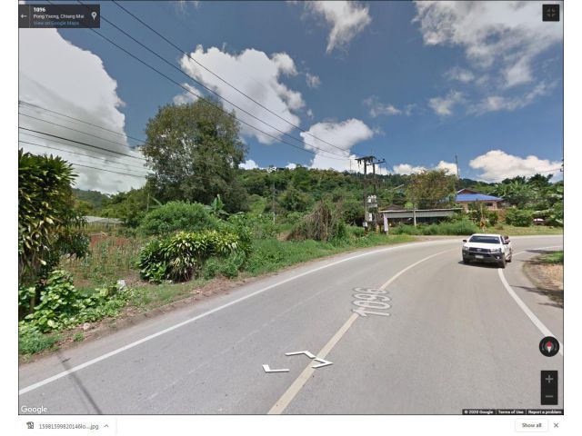ขายที่ดิน 137 ตรว.และ96 ตรว.  ติดถนนสายแม่ริม-สะเมิง (สาย1096)วิวเขาสวย ต.โป่งแยง เเม่ริม จังหวัดเชียงใหม่
