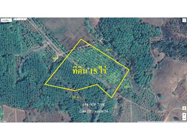PH977 ขายที่ดินสวนยางพารา 15 ไร่อำเภอทองผาภูมิ ใกล้กับแหล่งท่องเที่ยว พื้นที่สีเขียว