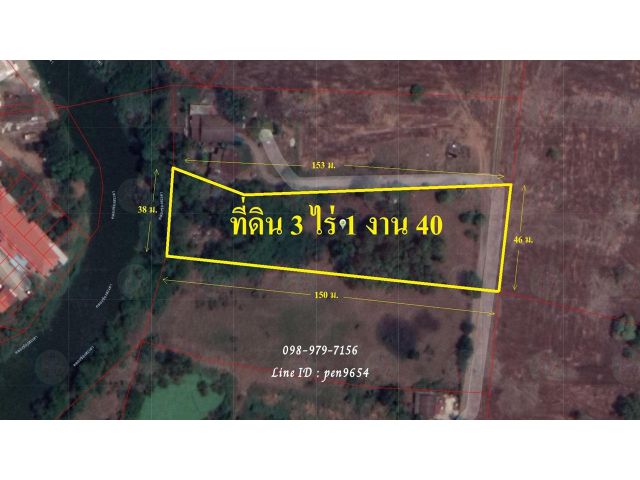 PH988 ขายที่ดินพร้อมบ้านสร้างเอง 1 ไร่ 3 งาน 40 ตารางวา พื้นที่สีชมพู