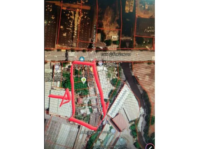 Ps120 ขายด่วนที่ดินพระประแดง สมุทรปราการ ติดถนนปู่เจ้าสมิงพราย