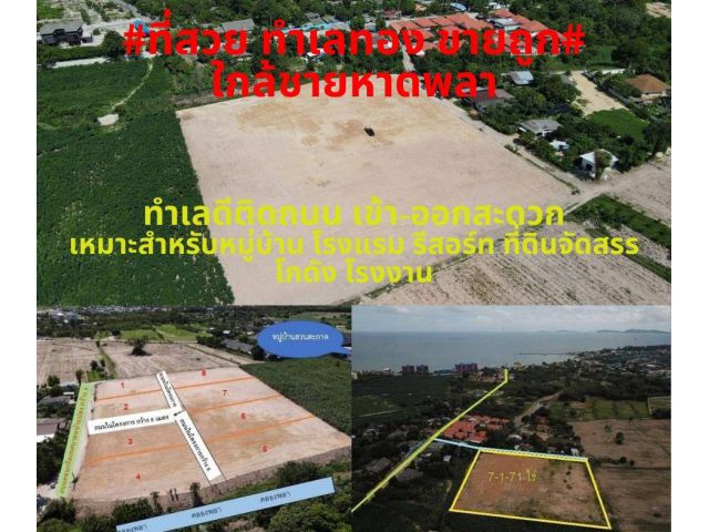 #ขายที่ดินทำเลทอง #ที่ดินเปล่า เนื้อที่ 7-1-71 ไร่  พิกัด ถนนทางลงหาดพลา ต.พลา อ.บ้านฉาง จ.ระยอง ไร่ละ 3,000,000 บาท