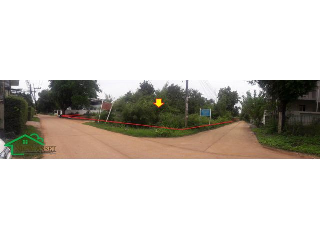 ขายที่ดิน เนื้อที่ 321 ตร.ว. ติดถนน 2 ด้านใกล้บึงหนองโคตร